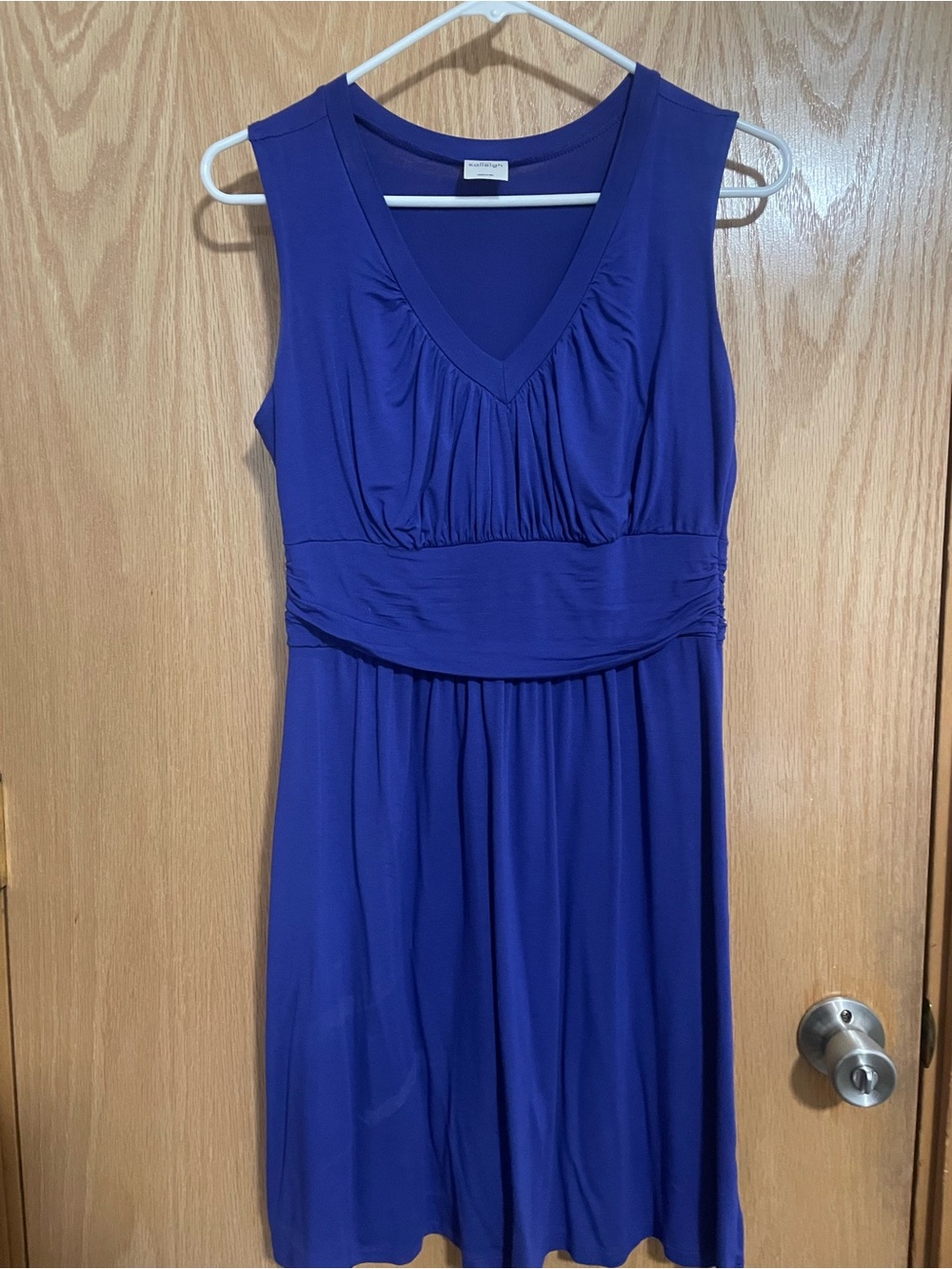 Kaileigh Sleeveless V-Neck Dress in Deep Blue